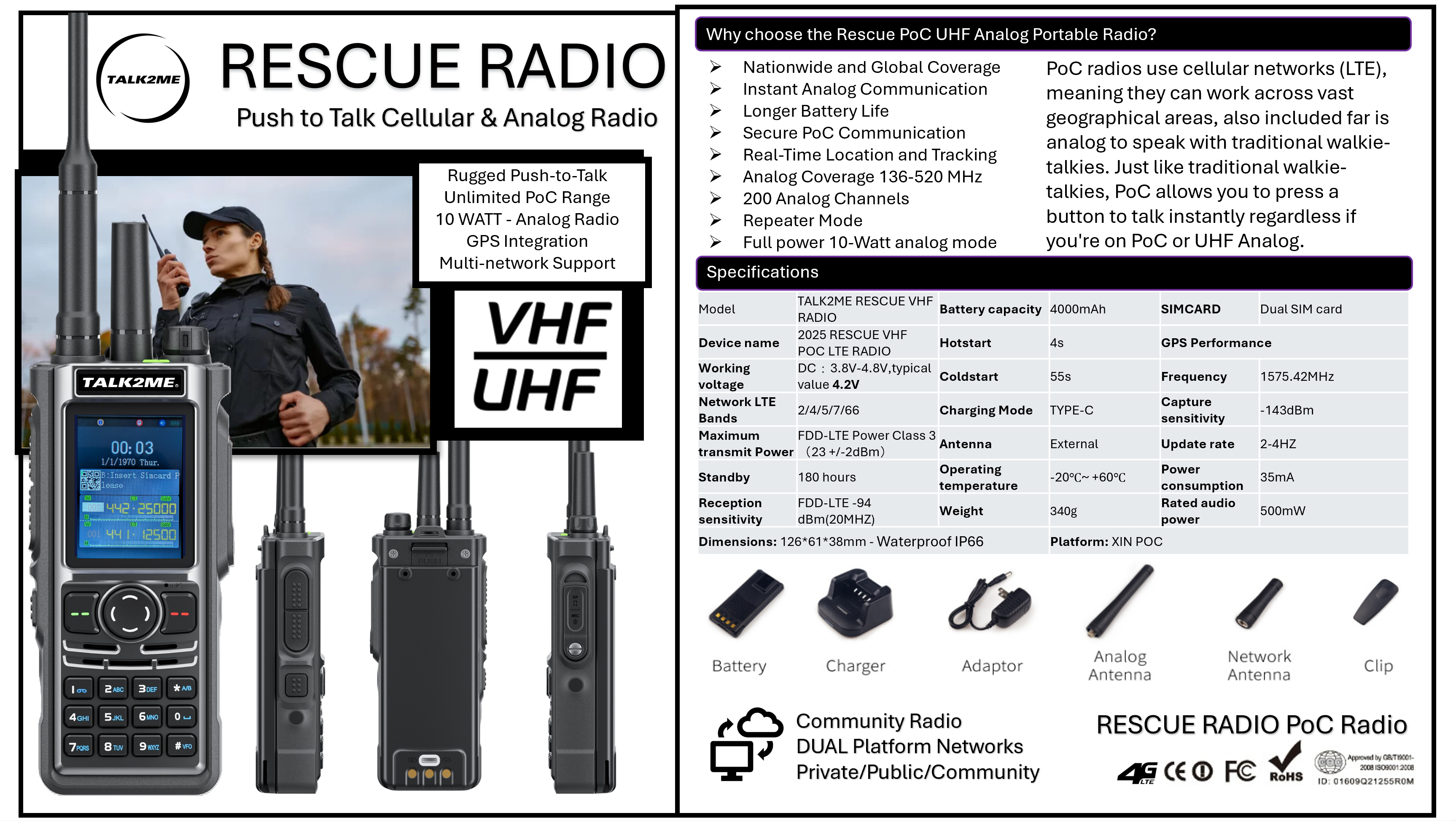 26 TALK2ME USA RESCUE RADIO