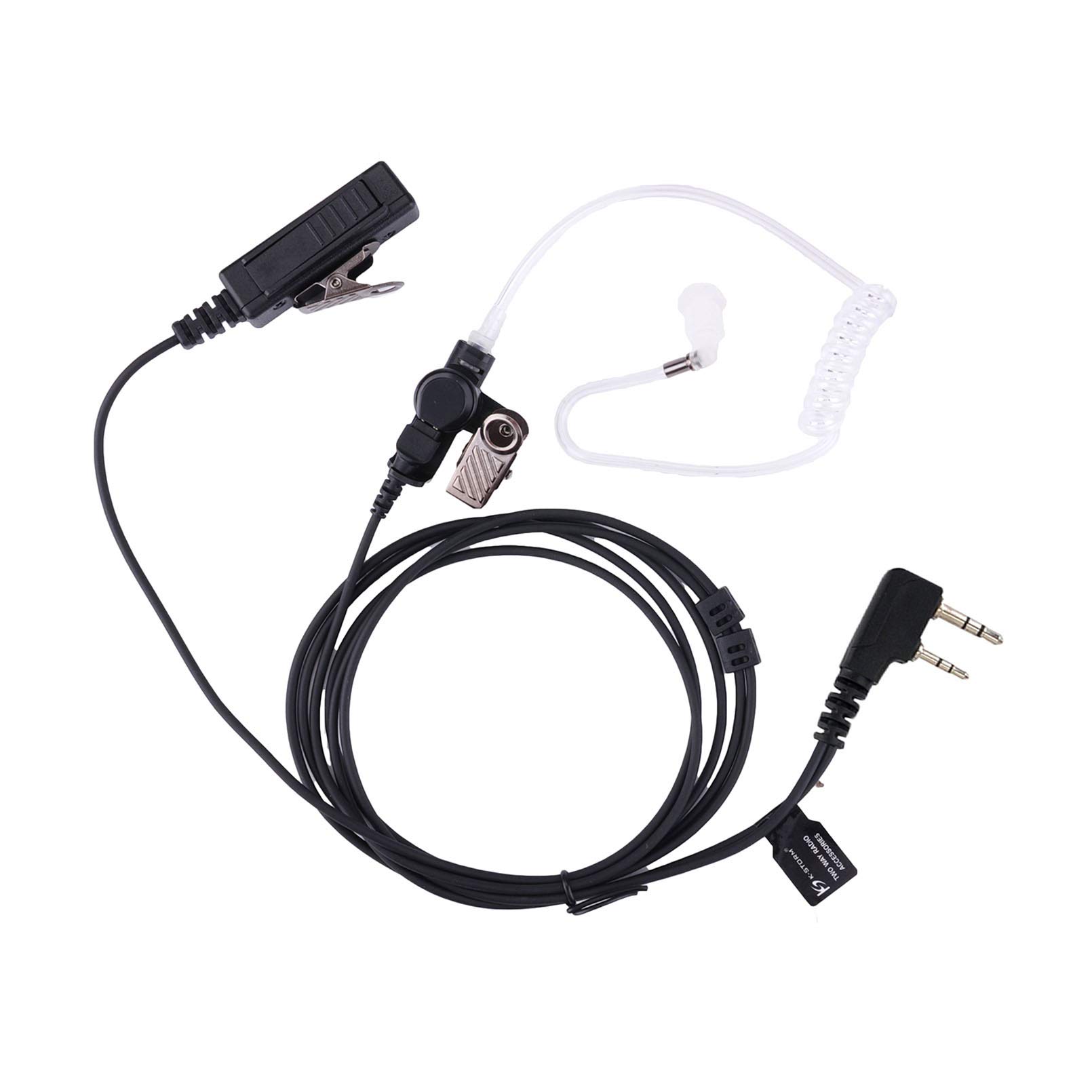 Stealth K-Port Covert Earpiece Microphone for Two-Way Radio Communication image 0