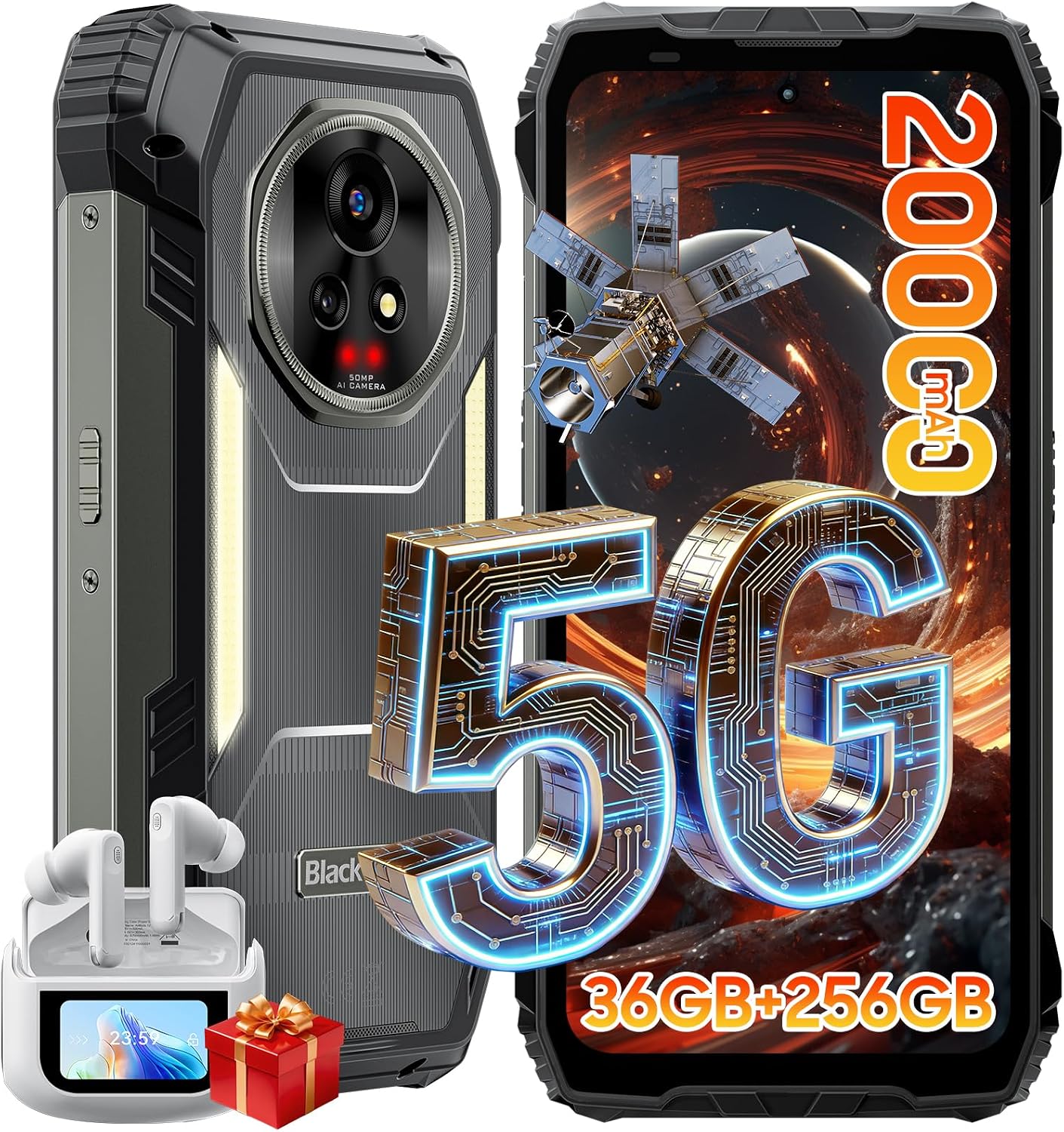 Blackview XPLORE 2 Gemini AI 5G Rugged Phone 20000mAh 36GB/256GB