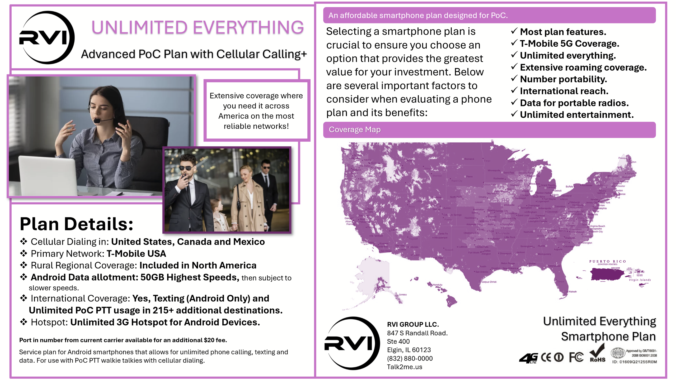FUSION Unlimited Everything Smartphone Plan for 215 Countries